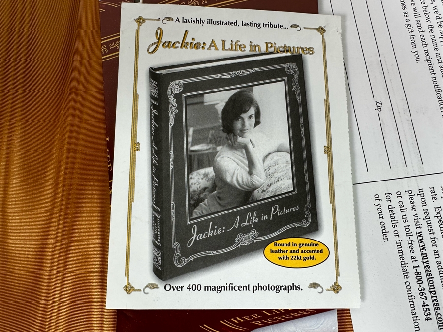 First Edition Leather-Bound Hardcover Easton Press Book Jackie Kennedy: A Life In Pictures By Yann-Brice Dherbier & Pierre-Henri Verlhac 2004 [Photo 5]