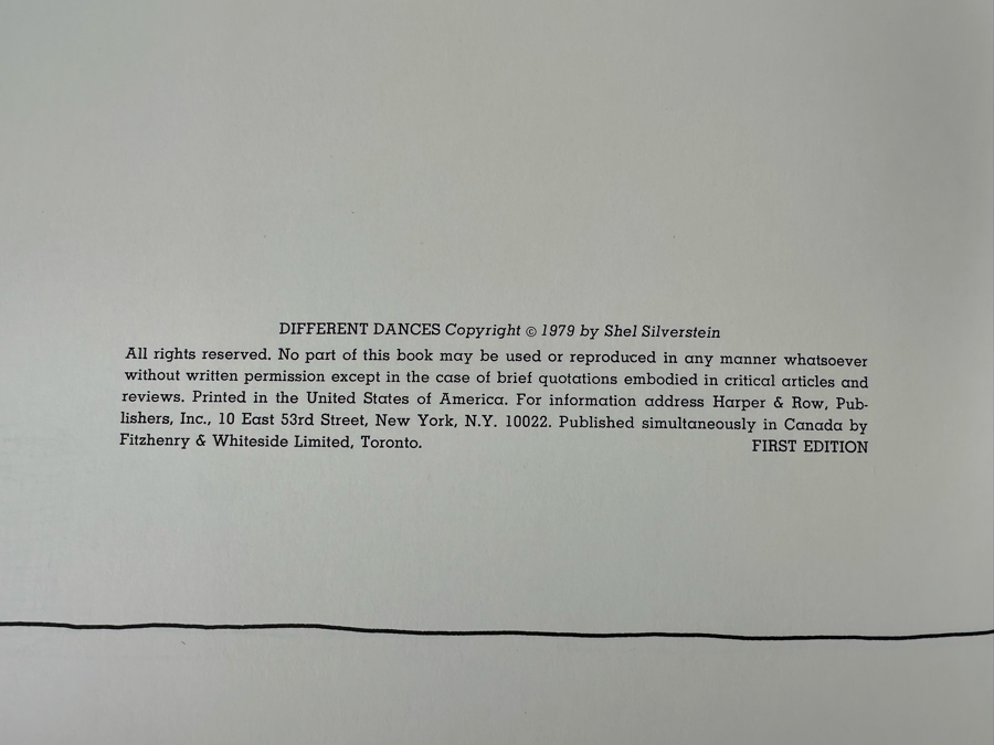 First Edition Hardcover Book Different Dances By Shel Silverstein 1979 [Photo 5]