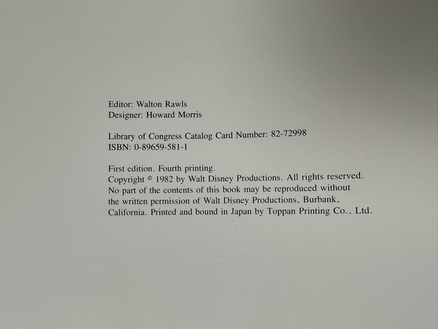 First Edition Hardcover Book Treasures Of Disney Animation Art 1982 [Photo 5]