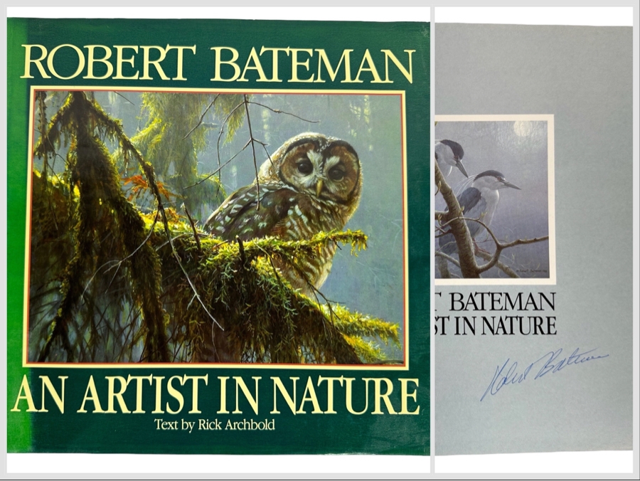 Robert Bateman Signed First Edition Hardcover Book 1990 An Artist In Nature