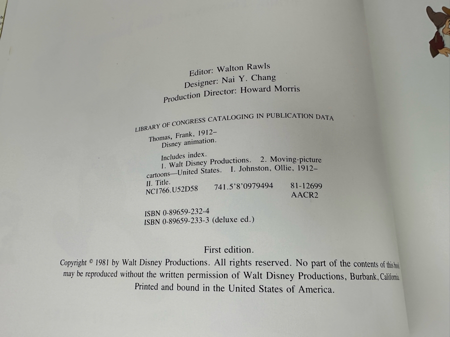 Signed Special First Edition Hardcover Book With Slipcover Disney Animation: The Illusion Of Life Signed By Frank Thomas And Ollie Johnston And Contains Original Film Footage From A Classic Disney Feature 1981 [Photo 31]