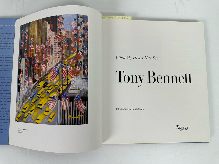 First Edition Hardcover Book Tony Bennett What My Heart Has Seen Featuring The Artwork Of Tony Bennett [Photo 3]