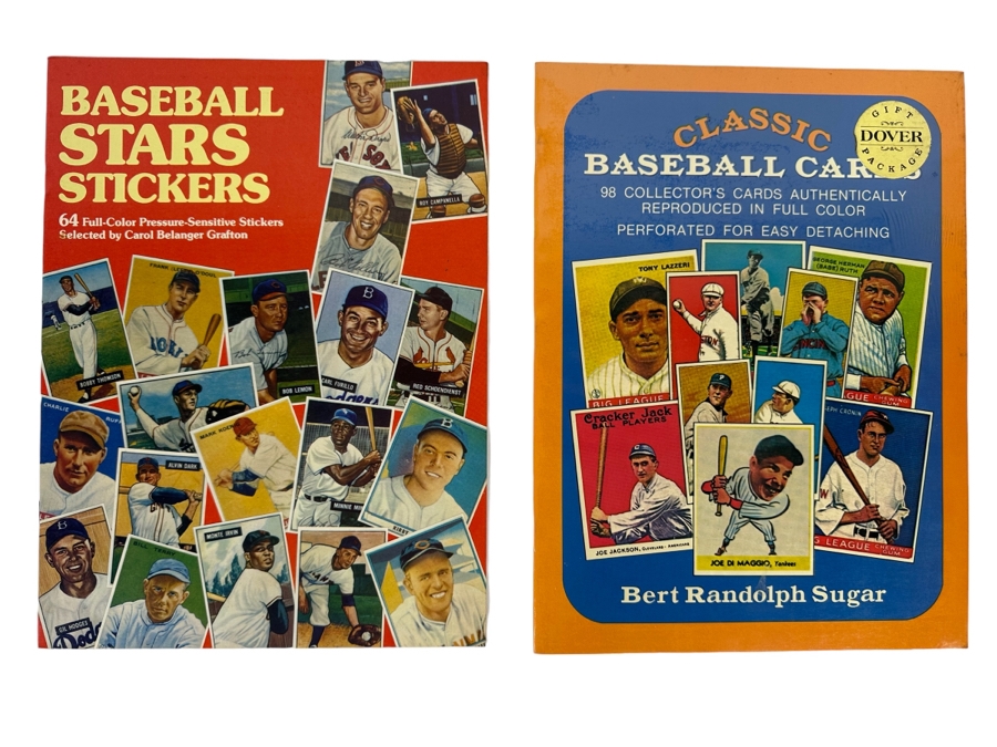 Baseball Stars Stickers Book 1984 And Classic Baseball Cards Book Sealed By Bert Randolph Sugar [Photo 1]