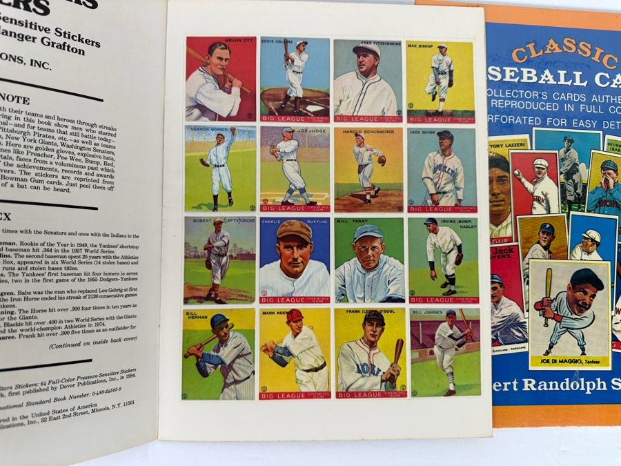 Baseball Stars Stickers Book 1984 And Classic Baseball Cards Book Sealed By Bert Randolph Sugar [Photo 5]
