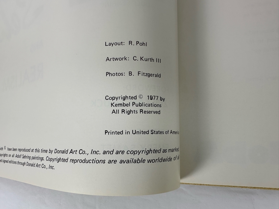 Signed First Edition Hardcover Book Adolf Sehring And Realism 1977 Signed By Adolf Sehring [Photo 12]