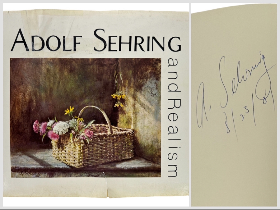 Signed First Edition Hardcover Book Adolf Sehring And Realism 1977 Signed By Adolf Sehring [Photo 1]