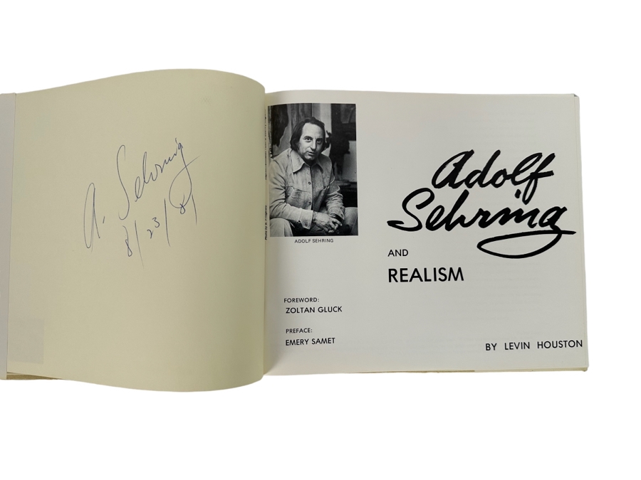 Signed First Edition Hardcover Book Adolf Sehring And Realism 1977 Signed By Adolf Sehring [Photo 2]