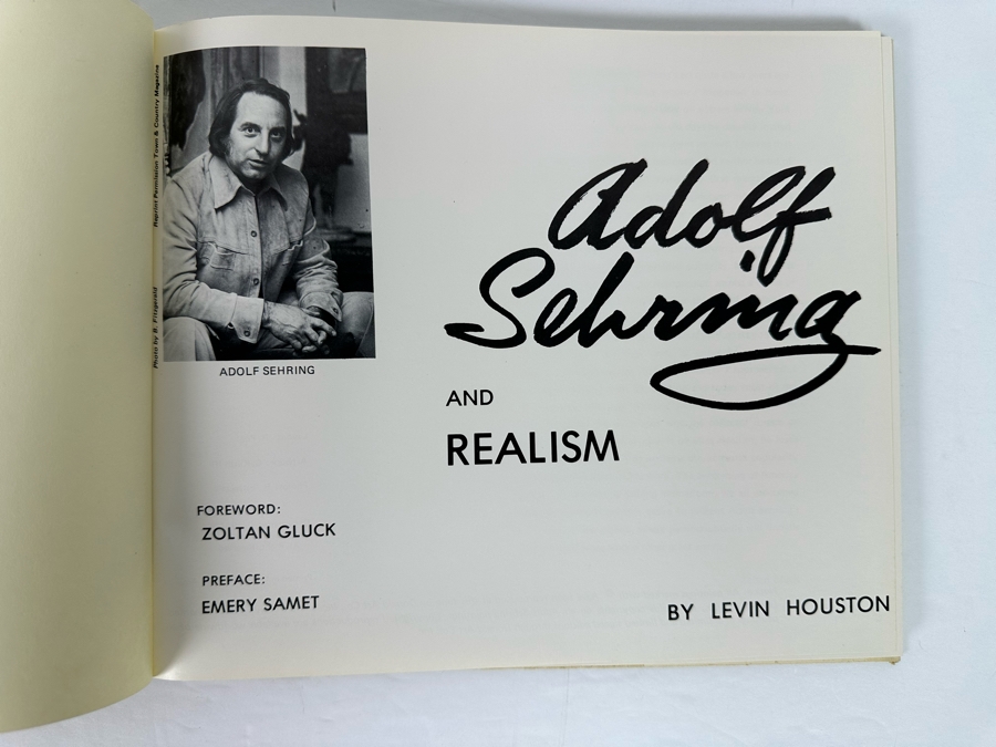Signed First Edition Hardcover Book Adolf Sehring And Realism 1977 Signed By Adolf Sehring [Photo 10]