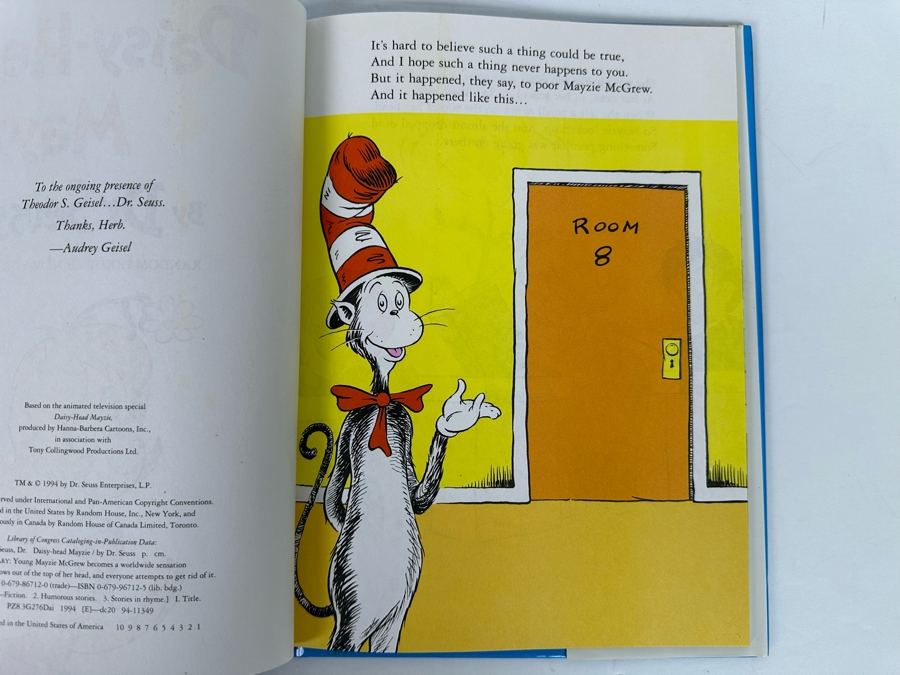 First Edition Hardcover Book Daisy-Head Mayzie By Dr. Seuss [Photo 6]