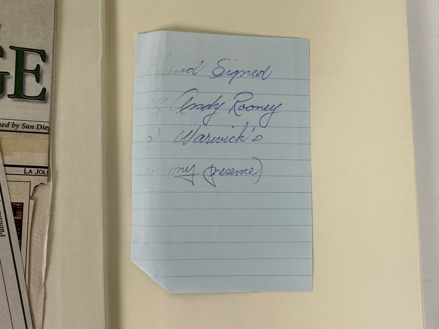 Signed First Edition Book Common Nonsense Signed By Andy Rooney 2002 [Photo 5]