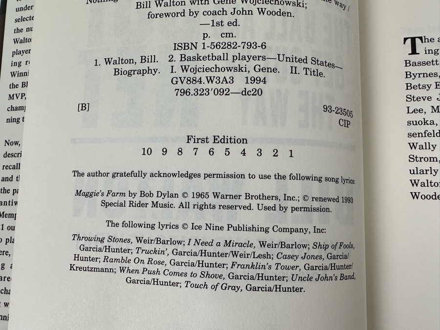 Signed First Edition Hardcover Book Nothing But Net Signed By Will Walton [Photo 10]