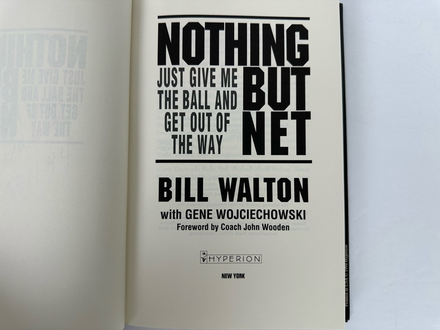 Signed First Edition Hardcover Book Nothing But Net Signed By Will Walton [Photo 8]