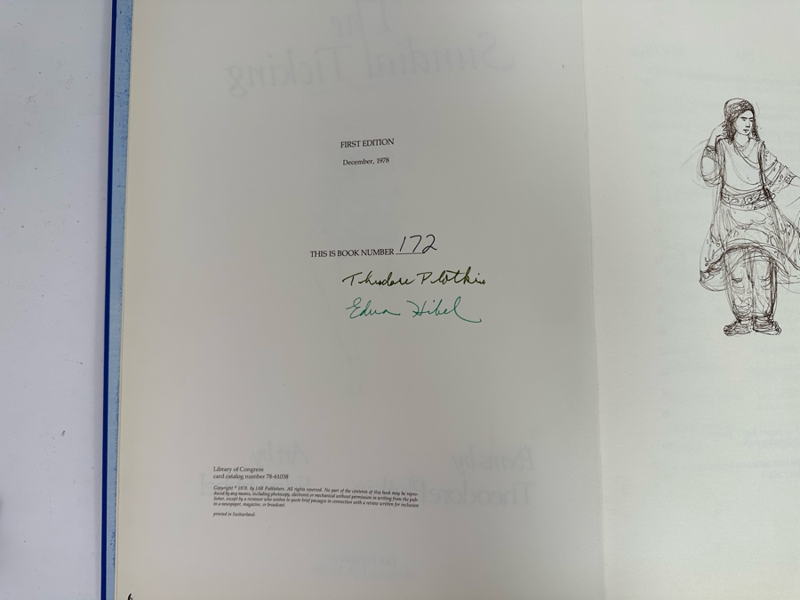 Signed Limited First Edition Hardcover Book The Sundial Ticking With Art By Edna Hibel Signed By Theodore Plotkin & Edna Hibel 1978 [Photo 6]