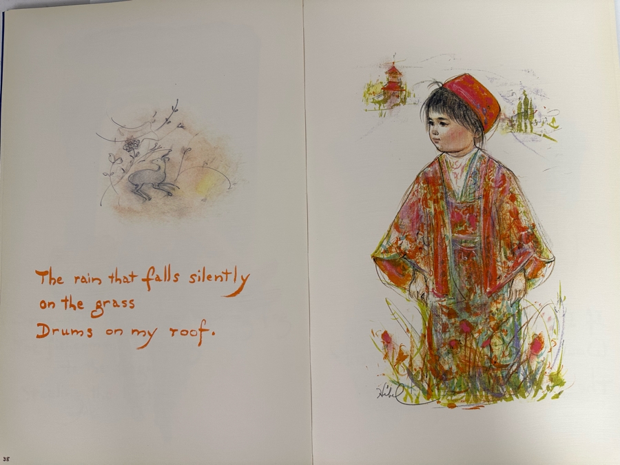 Signed Limited First Edition Hardcover Book The Sundial Ticking With Art By Edna Hibel Signed By Theodore Plotkin & Edna Hibel 1978 [Photo 13]