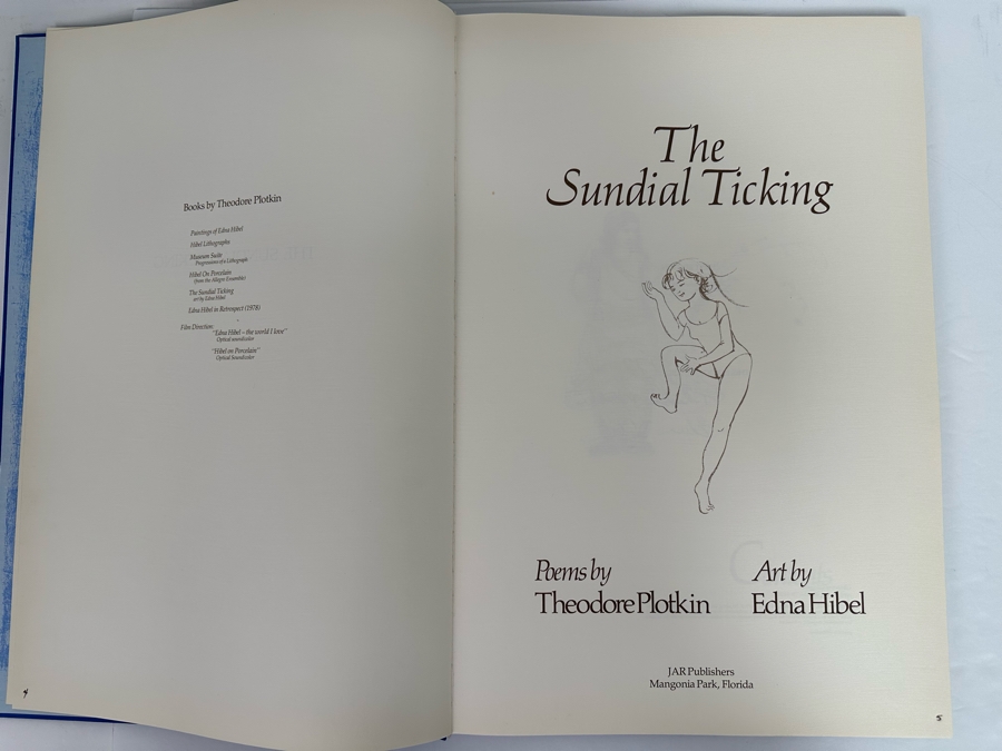 Signed Limited First Edition Hardcover Book The Sundial Ticking With Art By Edna Hibel Signed By Theodore Plotkin & Edna Hibel 1978 [Photo 4]