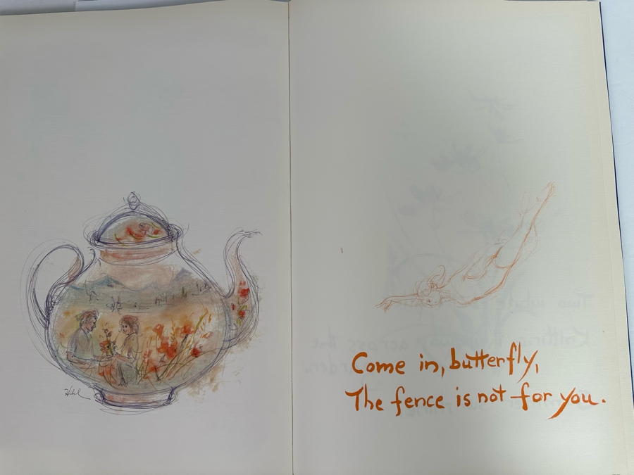 Signed Limited First Edition Hardcover Book The Sundial Ticking With Art By Edna Hibel Signed By Theodore Plotkin & Edna Hibel 1978 [Photo 11]