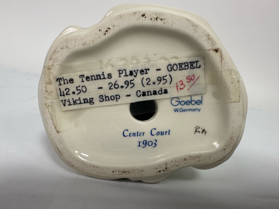 Vintage Goebel 'Center Court 1903' Female Tennis Player Figurine 1629322 8.5H [Photo 8]
