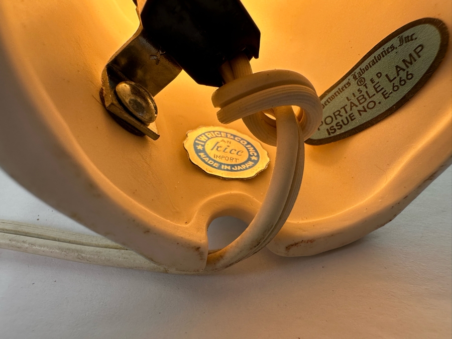 Vintage I W Rice & Co Porcelain Female Tennis Player Nite Light Made In Japan 6.5H [Photo 7]