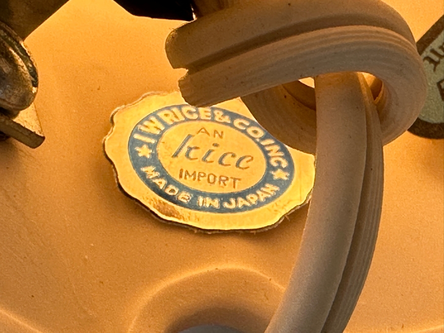 Vintage I W Rice & Co Porcelain Female Tennis Player Nite Light Made In Japan 6.5H [Photo 8]