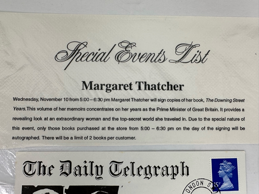Signed First Edition Hardcover Book The Downing Street Years Signed By Margaret Thatcher [Photo 13]