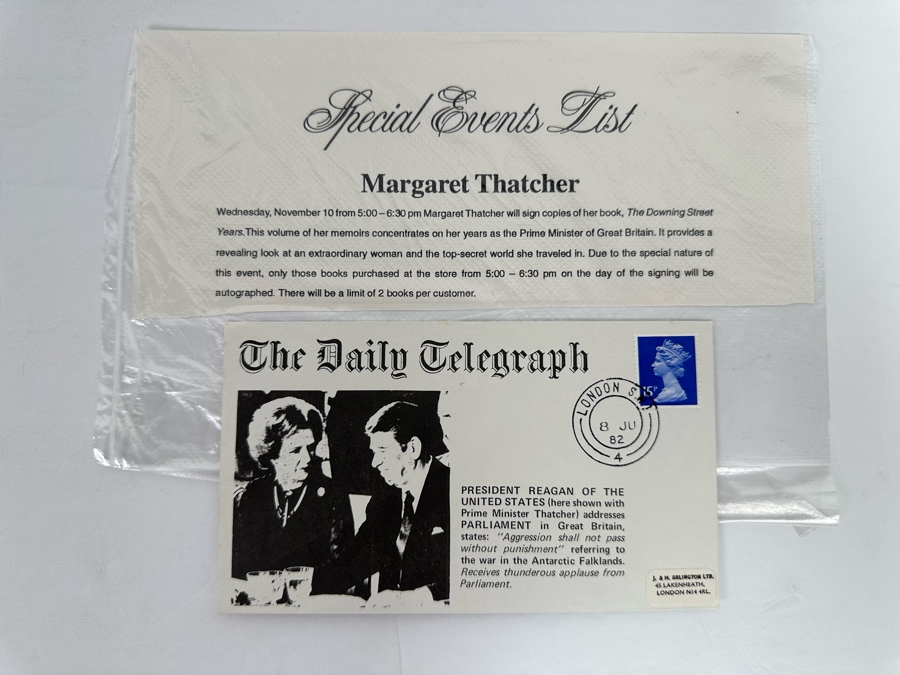 Signed First Edition Hardcover Book The Downing Street Years Signed By Margaret Thatcher [Photo 12]