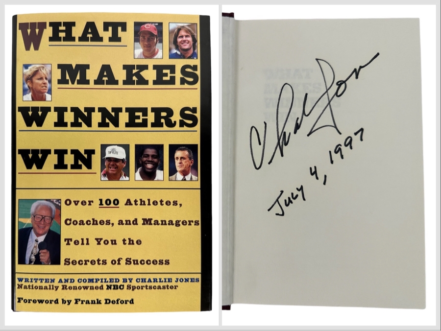 Signed First Edition Book What Makes Winners Win Signed By Charlie Jones 1997