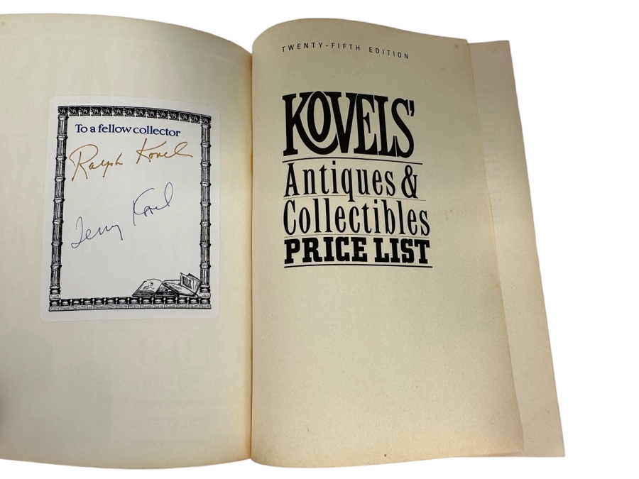Signed 25th Anniversay Edition Kovels' Antiques & Collectibles Price List 1993 Signed By Ralph And Terry Kovel [Photo 2]
