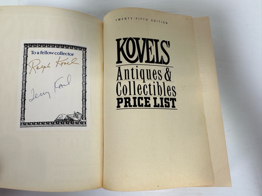 Signed 25th Anniversay Edition Kovels' Antiques & Collectibles Price List 1993 Signed By Ralph And Terry Kovel [Photo 5]