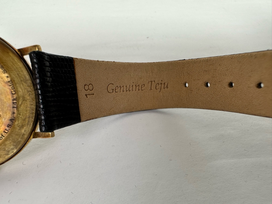 14K Gold Hand Personally Signed By Red Skelton Limited Edition 'Time For Freddie' Wrist Watch With Original Box Numbered 52 Of 500 With Signed Red Skelton Certificate Of Authenticity [Photo 24]