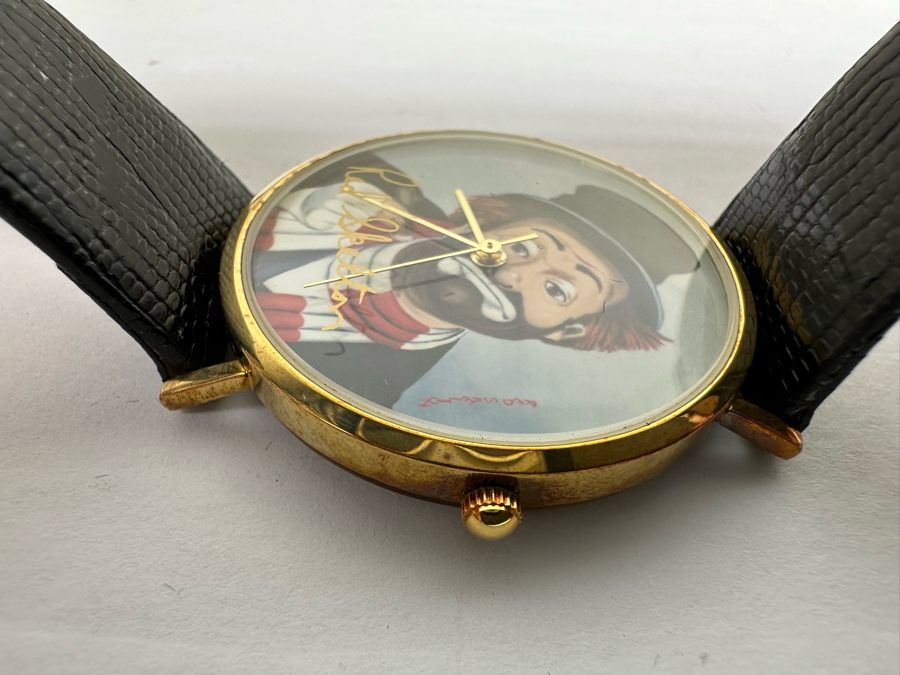 14K Gold Hand Personally Signed By Red Skelton Limited Edition 'Time For Freddie' Wrist Watch With Original Box Numbered 52 Of 500 With Signed Red Skelton Certificate Of Authenticity [Photo 21]