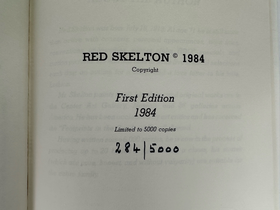 Signed Limited First Edition Hardcover Book The Ventriloquist Signed By Red Skelton 1984 Numbered 284 Of 5,000 [Photo 9]