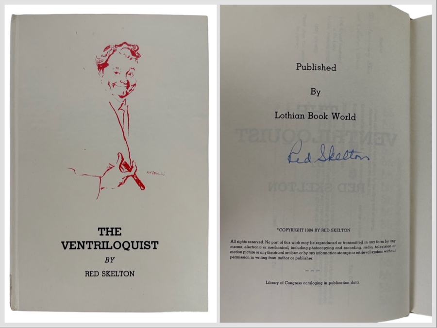 Signed Limited First Edition Hardcover Book The Ventriloquist Signed By Red Skelton 1984 Numbered 284 Of 5,000