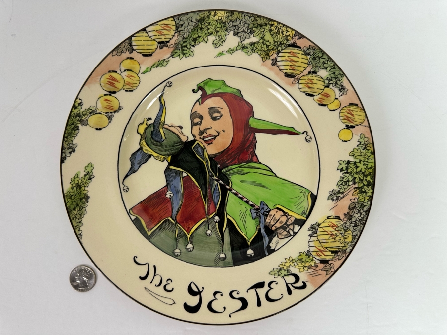 Antique Royal Doulton Hand Painted Collector Plate 'The Jester' D6277 10.5R [Photo 2]