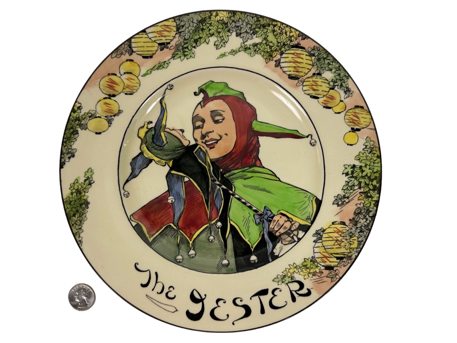 Antique Royal Doulton Hand Painted Collector Plate 'The Jester' D6277 10.5R [Photo 1]