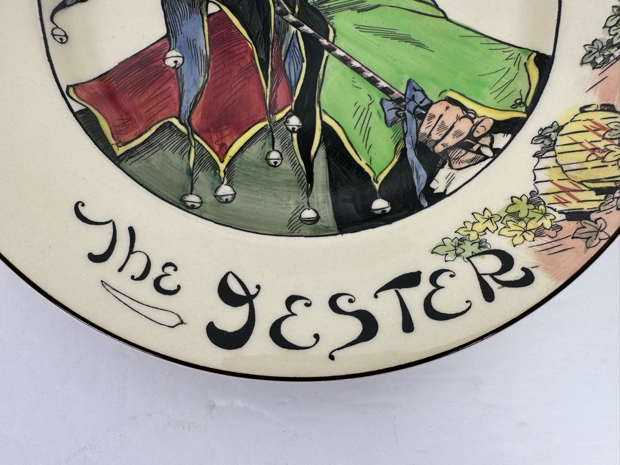 Antique Royal Doulton Hand Painted Collector Plate 'The Jester' D6277 10.5R [Photo 7]