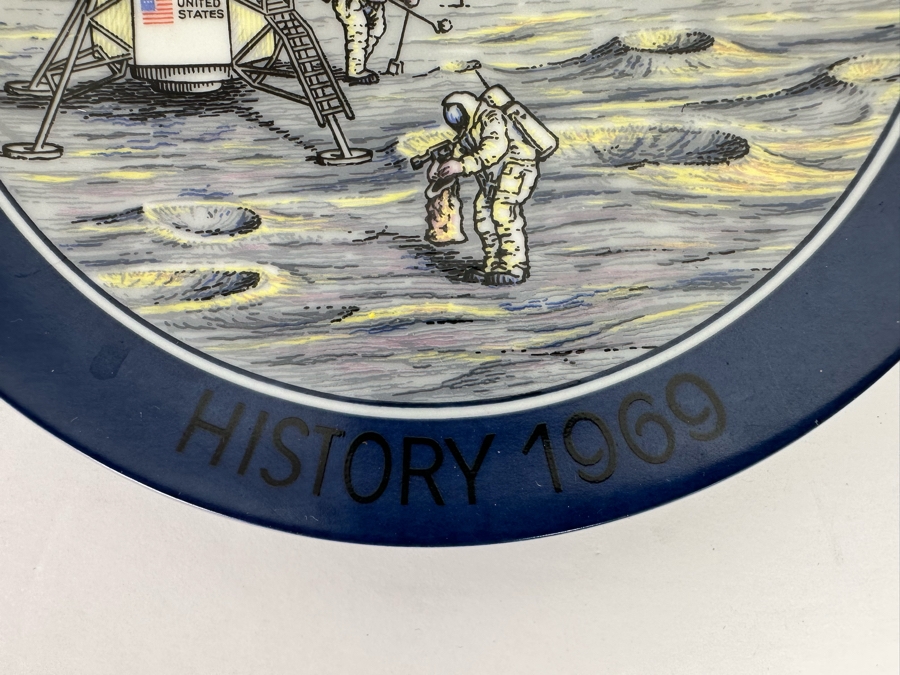 First Limited Edition Collector's Historic Series Plate First Men On The Moon July 20, 1969 By Seven Seas Traders 1969 7.5R [Photo 8]