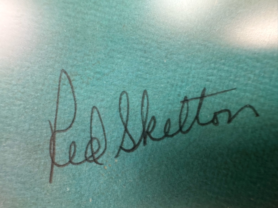 Hand Signed Red Skelton Print Titled 'Clown With Cigar' 16 X 20 Framed 23 X 27 1972 Signed By Red Skelton [Photo 9]