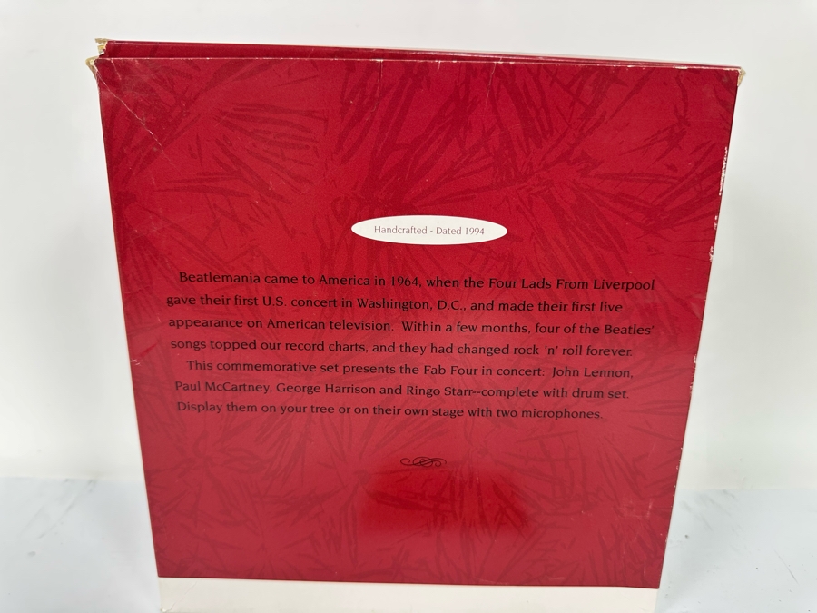 Vintage 1994 Large The Beatles Keepsake Ornament New In Box With Vintage Beatles Trading Card [Photo 6]