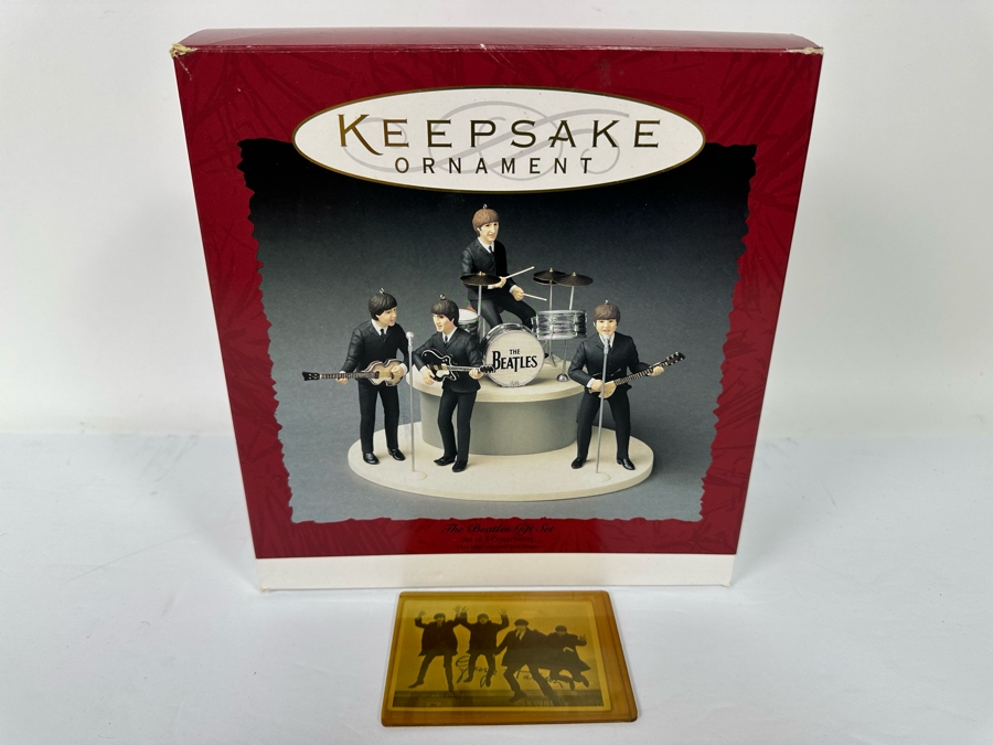Vintage 1994 Large The Beatles Keepsake Ornament New In Box With Vintage Beatles Trading Card [Photo 3]