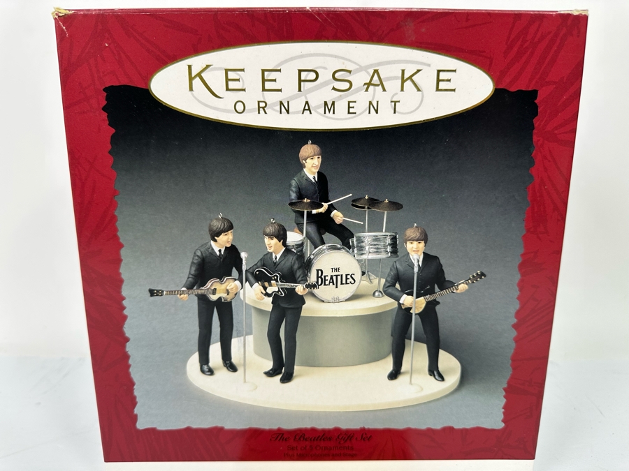 Vintage 1994 Large The Beatles Keepsake Ornament New In Box With Vintage Beatles Trading Card [Photo 4]
