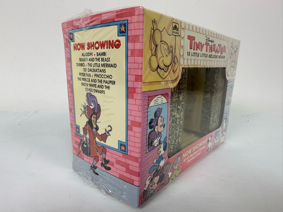 Vintage 1993 Sealed Disney's Tiny Theater 10 Little Little Golden Books 10 Of The Best Disney Movies Ever With Mickey Mouse Figurine [Photo 5]