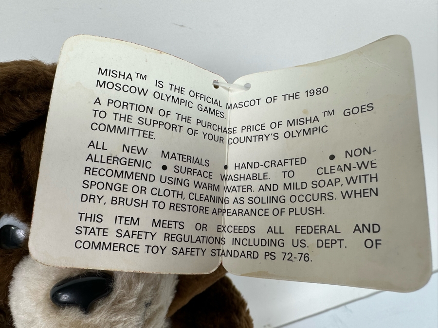 Vintage 1979 R. Dakin Misha Bear Official Mascot Of The 1980 Moscow Olympic Games With Original Tag 12H Along With Vintage Moscow Olympic Games Pins (One Limited Edition Pin) - See Photos [Photo 7]