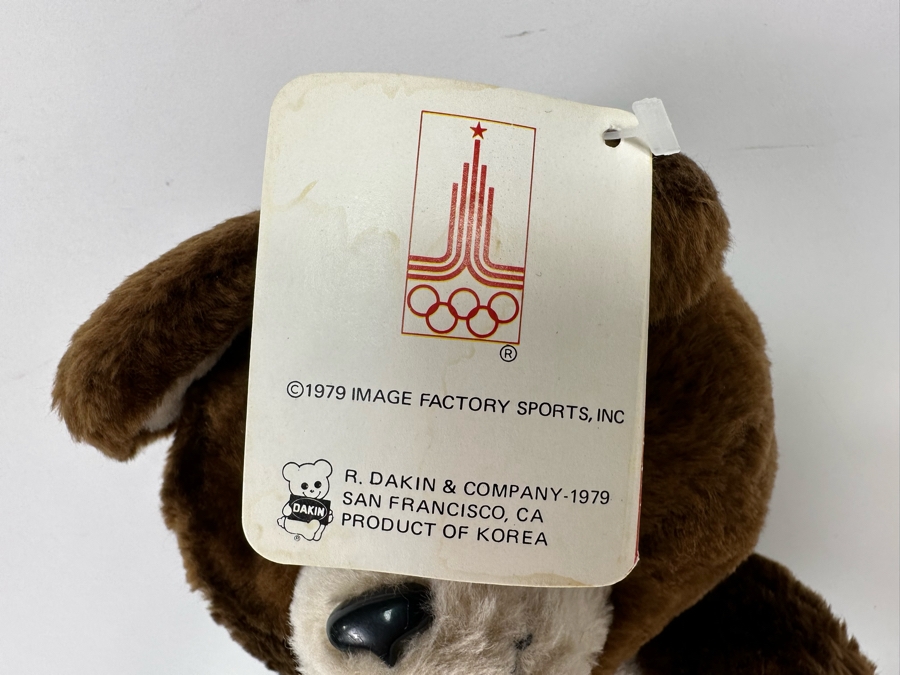 Vintage 1979 R. Dakin Misha Bear Official Mascot Of The 1980 Moscow Olympic Games With Original Tag 12H Along With Vintage Moscow Olympic Games Pins (One Limited Edition Pin) - See Photos [Photo 6]