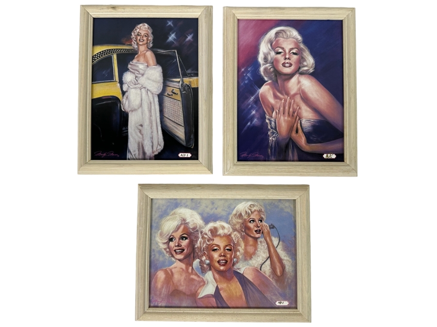 Set Of Three Marilyn Monroe Artist Proof Ceramic Plaques By Susan Morton / Ray Ernst 1990/91 With Certificates Of Authenticity 9 X 6
