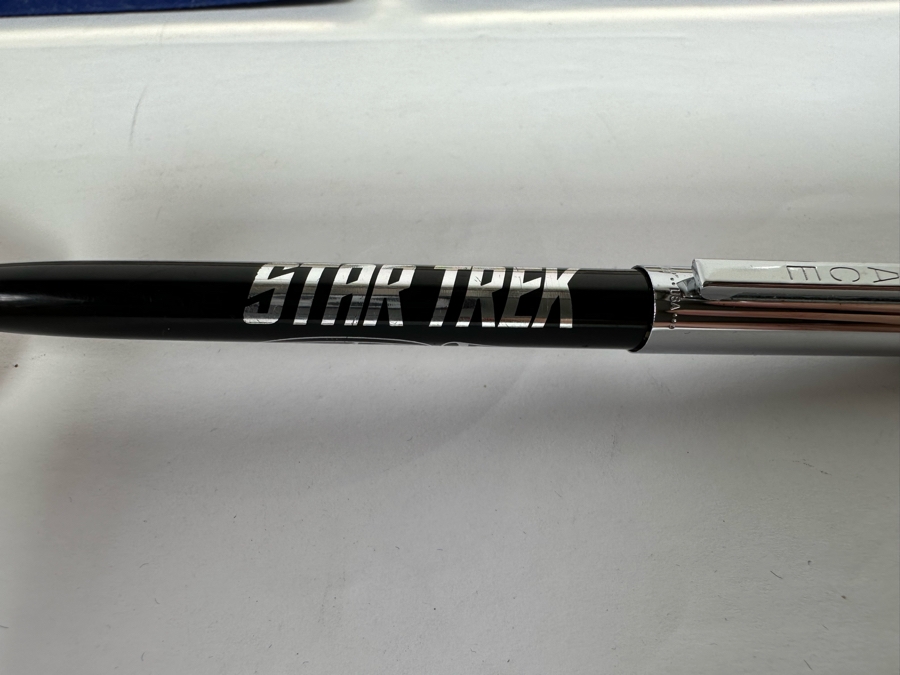 Set Of Three Fisher Space Pens - Two With Original Boxes - One Is A Star Trek Space Pen (Approved By NASA For Use In Outer Space) [Photo 11]