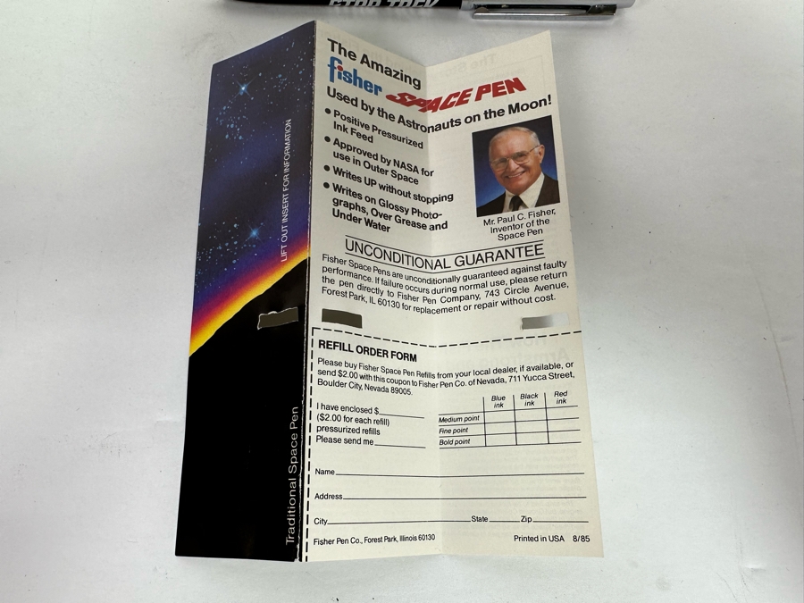 Set Of Three Fisher Space Pens - Two With Original Boxes - One Is A Star Trek Space Pen (Approved By NASA For Use In Outer Space) [Photo 8]