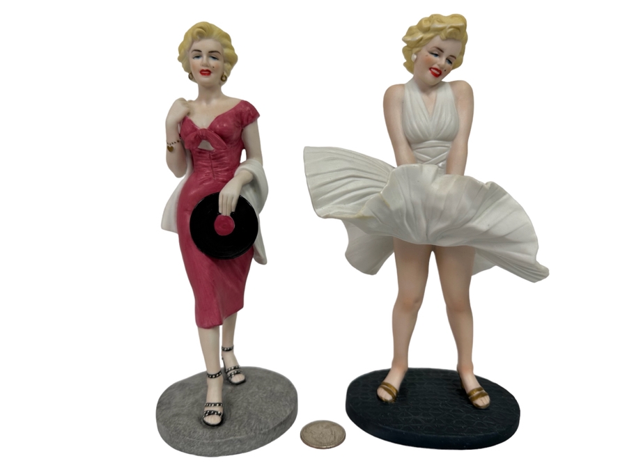 Pair Of Limited Edition Porcelain Marilyn Monroe Figurines By Royal Orleans 9H [Photo 1]