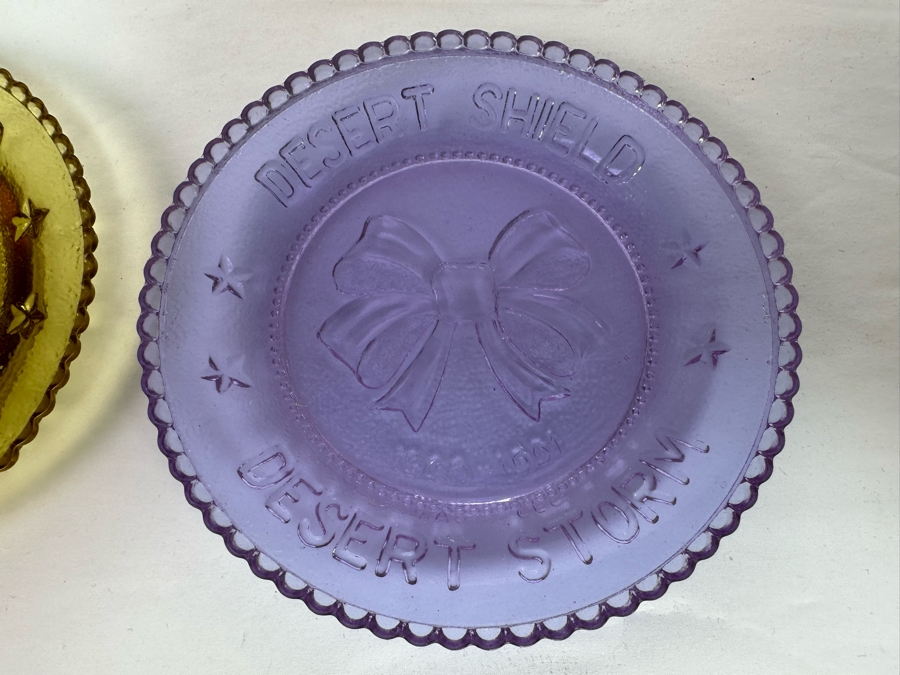 Desert Shield / Desert Storm Colored Glass Plates 3.5R And General Colin L. Powell Chairman, Joint Chiefs Of Staff Sealed Bronze Medal And General H. Norman Schwarzkopf Desert Shield Desert Storm Sealed Bronze Medal [Photo 8]