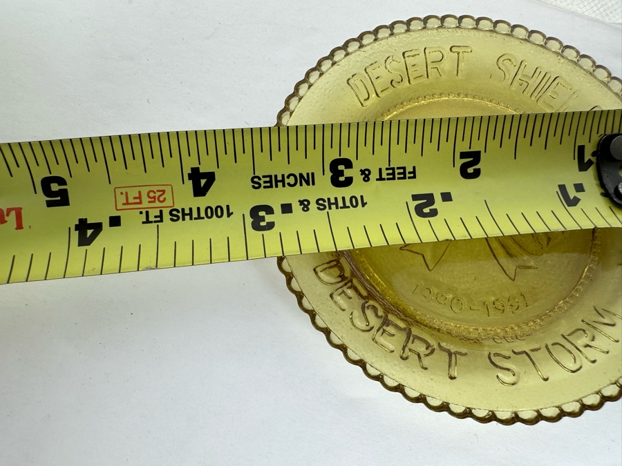 Desert Shield / Desert Storm Colored Glass Plates 3.5R And General Colin L. Powell Chairman, Joint Chiefs Of Staff Sealed Bronze Medal And General H. Norman Schwarzkopf Desert Shield Desert Storm Sealed Bronze Medal [Photo 10]