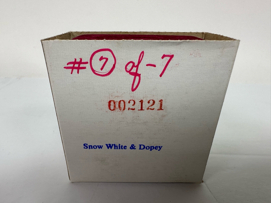 Walt Disney's Snow White And Dopey .999 Fine Silver 1 Troy Oz Proof Silver Coin With Box Rarities Mint Issued 8/1/88 7th In Series Of 7 Numbered 2,121 Of 15,000 [Photo 7]